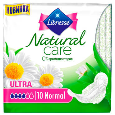 Гигиенические прокладки Libresse Natural Care Ultra Normal, 10шт