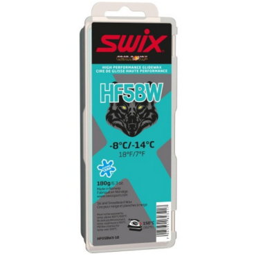 Парафин высокофтористый Swix HF5BWX Black (-8°С -14°С) 180 г.