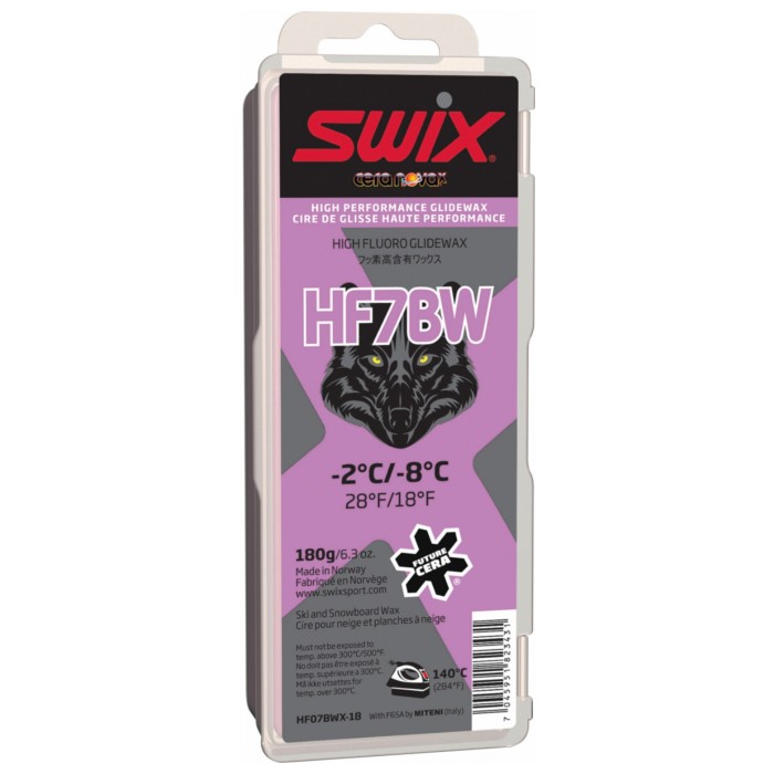 Парафин высокофтористый Swix HF07BWX-18 HF7BWX Black (-2°С -8°С) 180 г