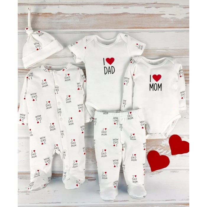 Комплект на выписку Carrot I love Mom & Dad