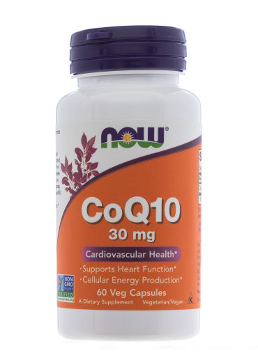 Now Foods Кофермент Q10, 30 мг, 60 капсул (Now Foods, Витамины и пищевые добавки)
