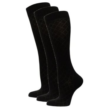 Гольфы HOSIERY 71650 ромб, 3 пары, размер 23-25, черный