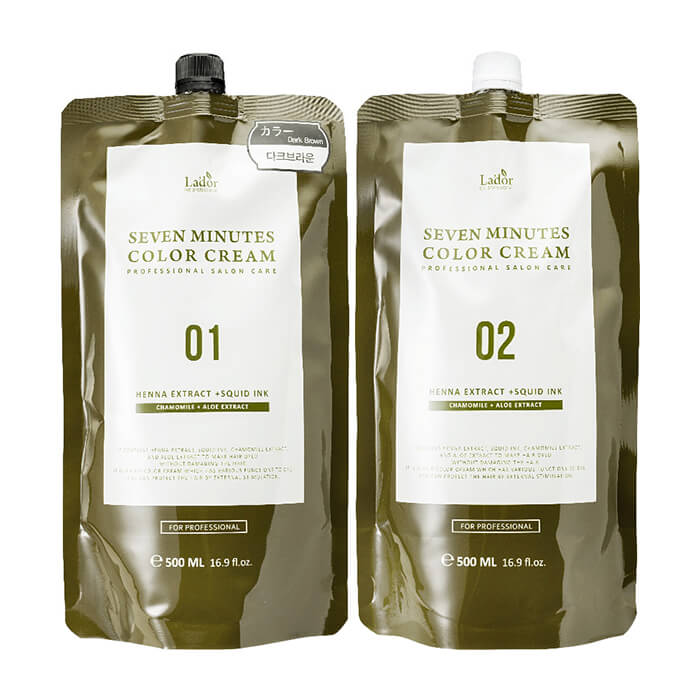 Краска для волос La’dor Seven Minutes Color Cream, Цвет #1 Black | Чёрный