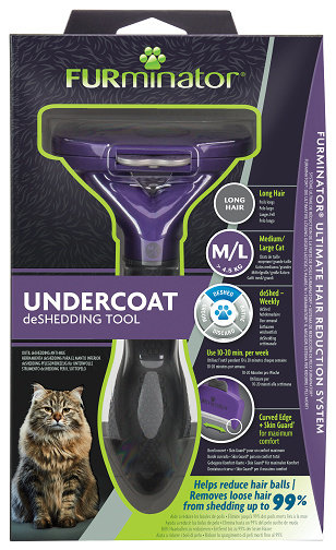FURminator фурминатор M/L для больших кошек c длинной шерстью (226 г)