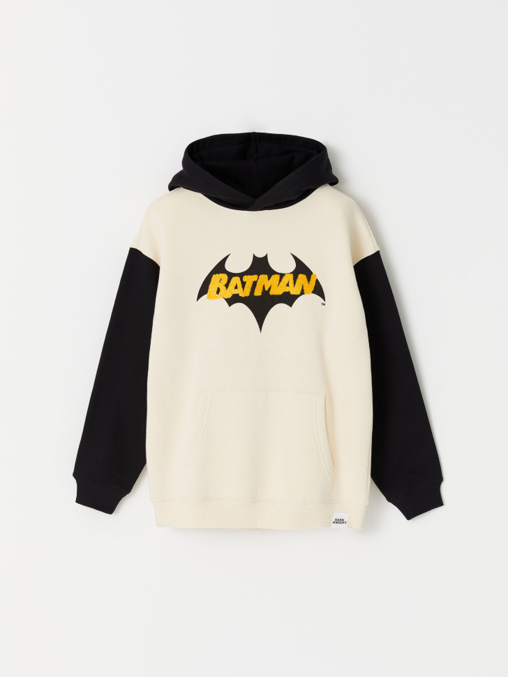 Худи с принтом Batman для мальчиков (белый, 140/ 10-11 YEARS)