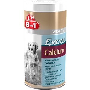 Добавка к пище 8in1 Excel Calcium кальций укрепление зубов и костей для собак 880таб