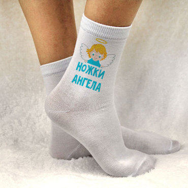 Носки NoBrand Ножки ангела белые 35-39