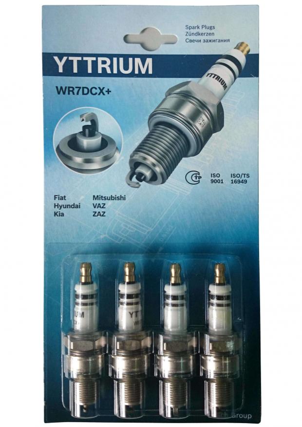 Свечи зажигания Bosch WR7DCX+ Yttrium, 4 шт