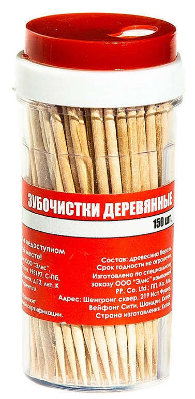 Зубочистки в баночке Home Queen деревянные, 150 шт
