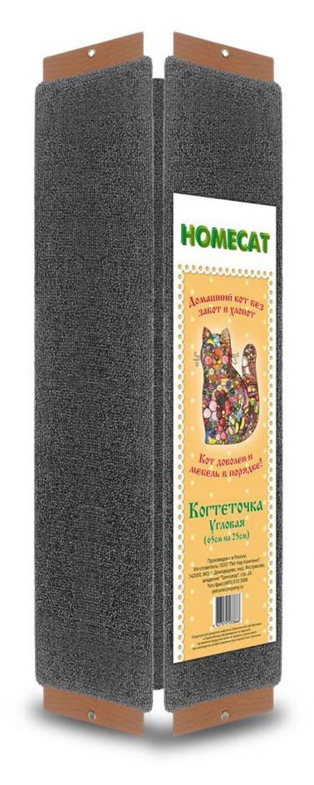 Когтеточка для кошек HOMECAT с кошачьей мятой угловая 65х25 см
