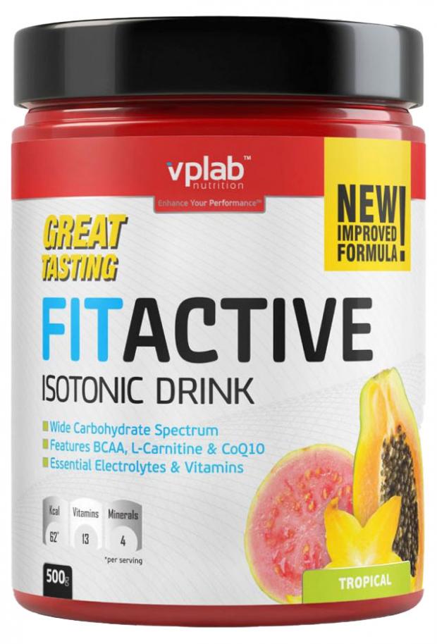 Напиток изотонический VPLab FitActive тропические фрукты, 500 г