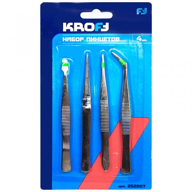 Набор пинцетов Kroft, 4 шт