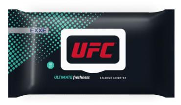 Влажные салфетки EXXE UFC Ultimate freshness с клапаном, 100 шт