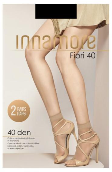 Носки Innamore Fiori 40 nero, 2 пары
