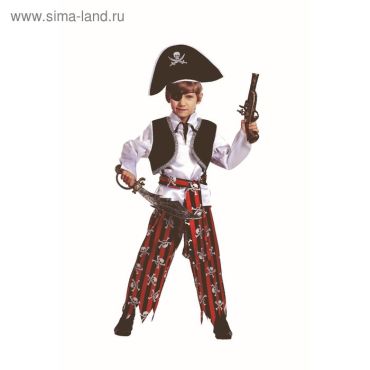 Карнавальный костюм «Пират», текстиль, размер 40