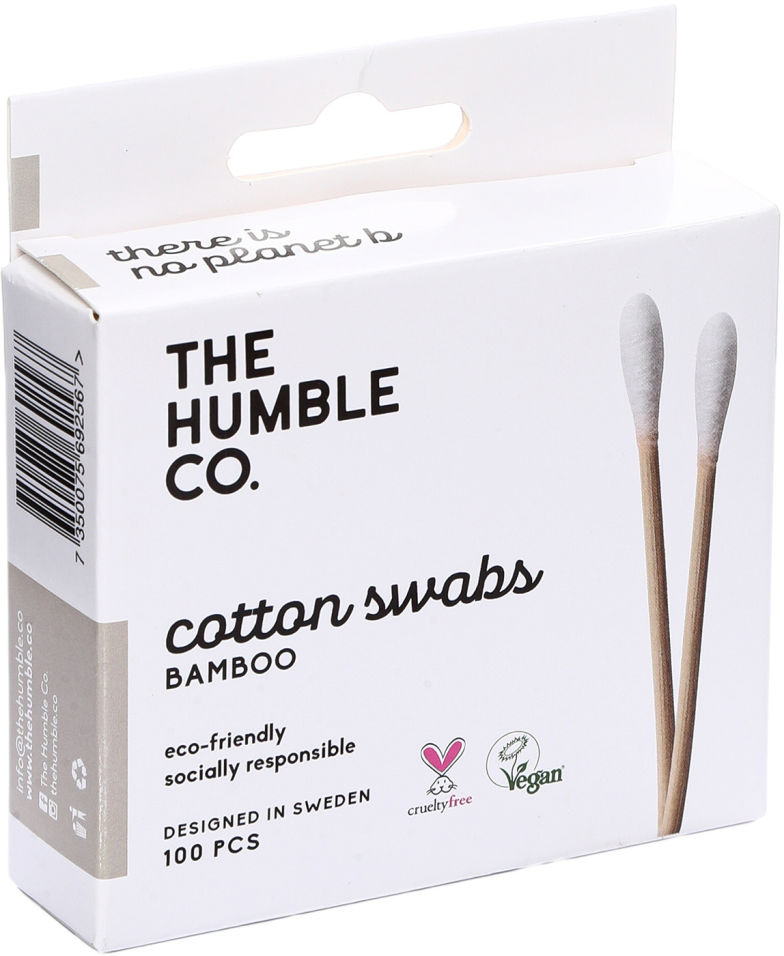 Палочки ватные Humble Natural Cotton Swabs Белая вата 100шт