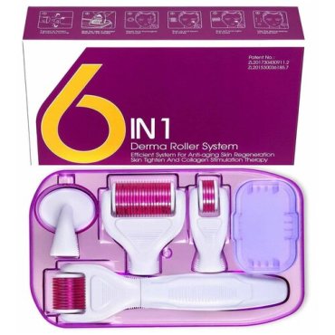 Beauty Star Дермароллер DRS System 6 в 1 ( для глаз, лица, тела, головы) c титановым напылением