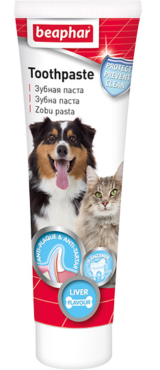 Средство для ротовой полости для собак Beaphar Toothpaste со вкусом печени паста печень