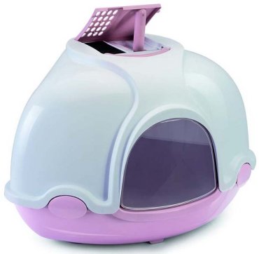 Туалет закрытый Imac GINGER для кошек розовый 50х40х40