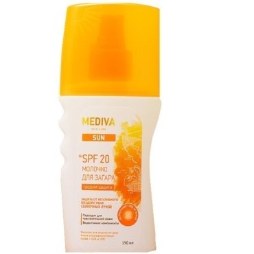 Молочко для загара SPF20 Mediva Sun 150мл