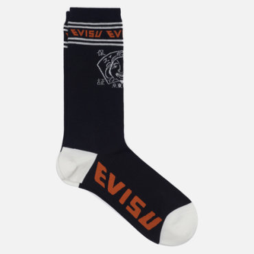 Носки Evisu Jacquard Godhead Short, цвет чёрный, размер 40-46 EU