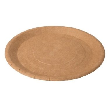 Тарелка одноразовая картонная Eco Plate 180 мм коричневая (100 шт)