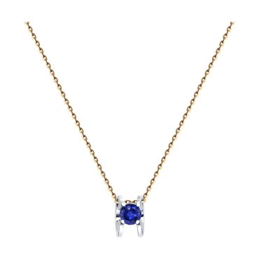 Колье SOKOLOV Diamonds из комбинированного золота с сапфиром