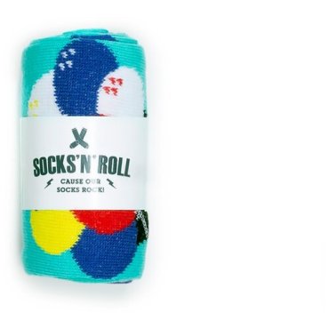 Носки Socks'N'Roll - IceCream - Blue с изображением мороженного в рожке на голубом фоне