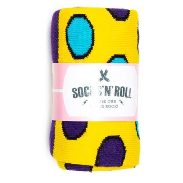 Носки Socks'N'Roll - Big Dot - Yellow с крупными разноцветными горошинами на желтом фоне