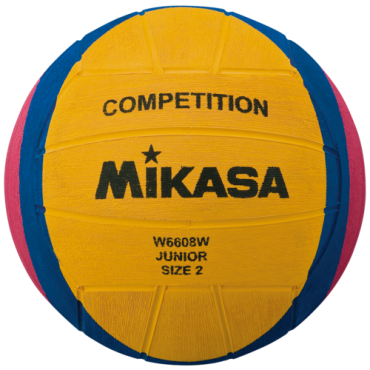 Мяч для водного поло Mikasa W6608W желтый/синий/розовый