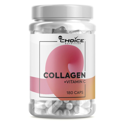 Коллаген MYCHOICE NUTRITION Collagen + Vitamin C, 1, капсулы, 180шт, 150гр, без вкуса