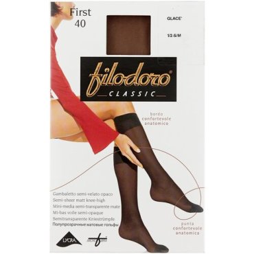 Капроновые гольфы Filodoro Classic First 40 Den, размер 1/2 S/M, glace