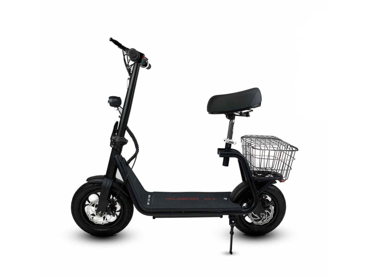 Электросамокат Kugoo C1 + Jilong, двухколёсный, складной, черный
