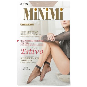 Капроновые носки MiNiMi Estivo 8 Den, 2 пары, размер 0 (one size), caramello