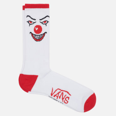 Носки Vans x Horror Crew It, цвет белый, размер 38.5-42 EU