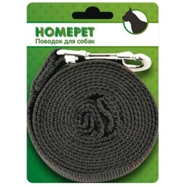 Поводок с карабином HOMEPET брезентовый 25 мм х 5 м