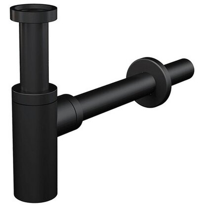 Сифон для раковины Alcaplast A400BLACK черный матовый, выпуск 32 мм
