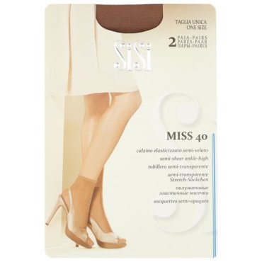 Капроновые носки Sisi Miss 40 Den New, 2 пары, размер 0 ( one size), daino