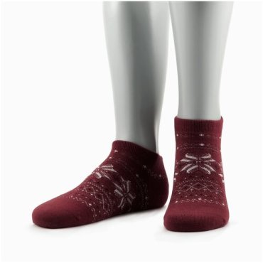 Женские носки из полушерсти Grinston socks бордовые, размер 25