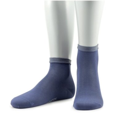 Женские носки из мерсеризованного хлопка Grinston socks джинс, размер 25
