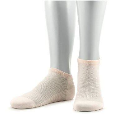 Женские короткие носки из микромодала Grinston socks кремовые, размер 25