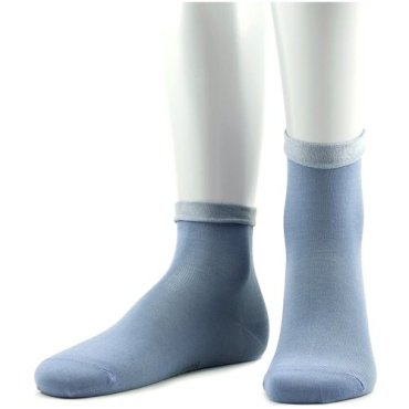 Женские носки из мерсеризованного хлопка Grinston socks голубые, размер 23
