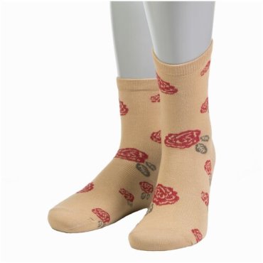 Женские носки из мерсеризованного хлопка Grinston socks песочные, размер 25