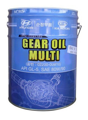 Трансмиссионное масло Hyundai-KIA Gear Oil Multi 80W90 20л 0220000B10