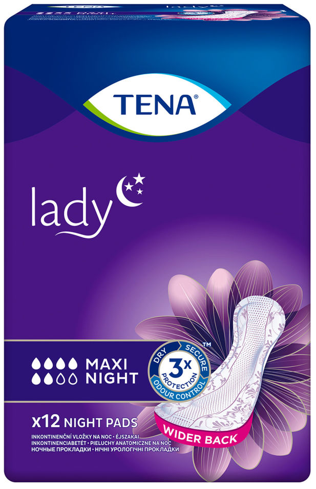 Прокладки Tena Lady Maxi Night урологические 12шт