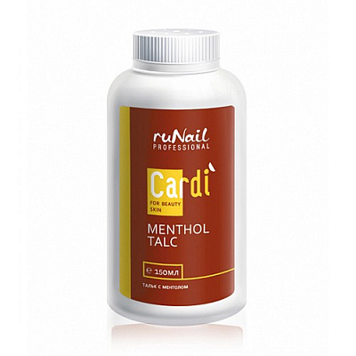 RuNail, Cardi тальк с ментолом, 150 гр
