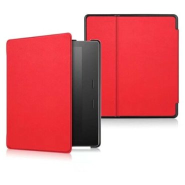 Чехол-обложка MyPads для Amazon Kindle Oasis из качественной эко-кожи с функцией включения-выключения и возможностью быстрого снятия красный
