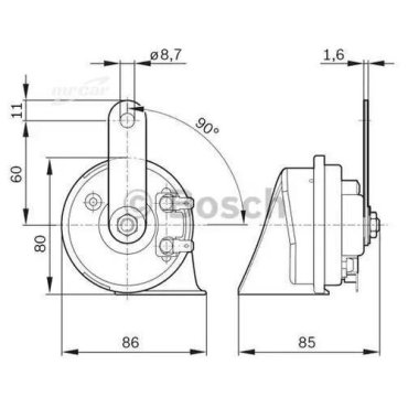 BOSCH 9320335052 Сигнал звуковой