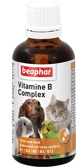 Витаминно-минеральная добавка для собак Beaphar Vitamine-B-Komplex комплекс витаминов группы В собак для профилактики поедания фекалий у животных капли 1 уп. 50 мл