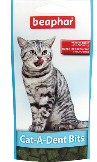Витаминно-минеральная добавка для кошек Beaphar Cat-A-Dent-Bits для чистки зубов 35 г